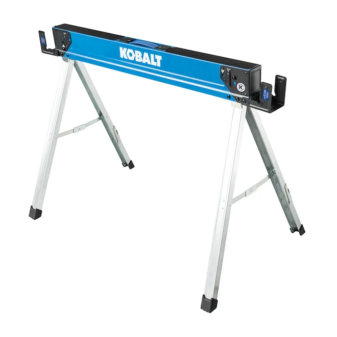 Chevalet De Sciage à Pieds Fixes Par Kobalt De 30 Po X 43 Po En Acier Noir Et Bleu 1 Chevalet De Sciage à Pieds Fixes Par Kobalt De 30 Po X 43 Po En Acier Noir Et Bleu
