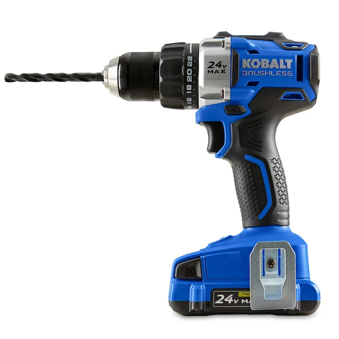 Ensemble De Perceuse-visseuse Kobalt 24 V Max, Mandrin De 1/2 Po, Moteur Sans Balai, Chargeur, Batterie Et Sac Inclus 2 Ensemble De Perceuse-visseuse Kobalt 24 V Max, Mandrin De 1/2 Po, Moteur Sans Balai, Chargeur, Batterie Et Sac Inclus – Image 2