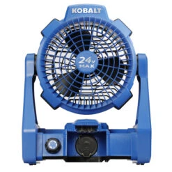 Ventilateur De Chantier Kobalt 24 V Max Sans Fil, 600 PCM, Bleu, Outil Seul Sans Batterie