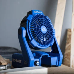 Ventilateur De Chantier Kobalt 24 V Max Sans Fil, 600 PCM, Bleu, Outil Seul Sans Batterie -Kobalt Soldes Magasin 45595009c L