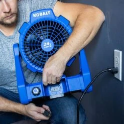 Ventilateur De Chantier Kobalt 24 V Max Sans Fil, 600 PCM, Bleu, Outil Seul Sans Batterie -Kobalt Soldes Magasin 45595009d L