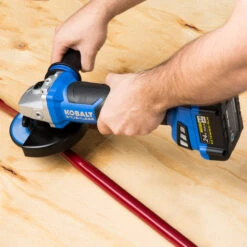 Meuleuse D'angle Kobalt 24 V Max Sans Fil, Noire Et Bleue, Arbre De 5/8 Po De Diamètre, Outil Seul Sans Batterie -Kobalt Soldes Magasin 45595035d L