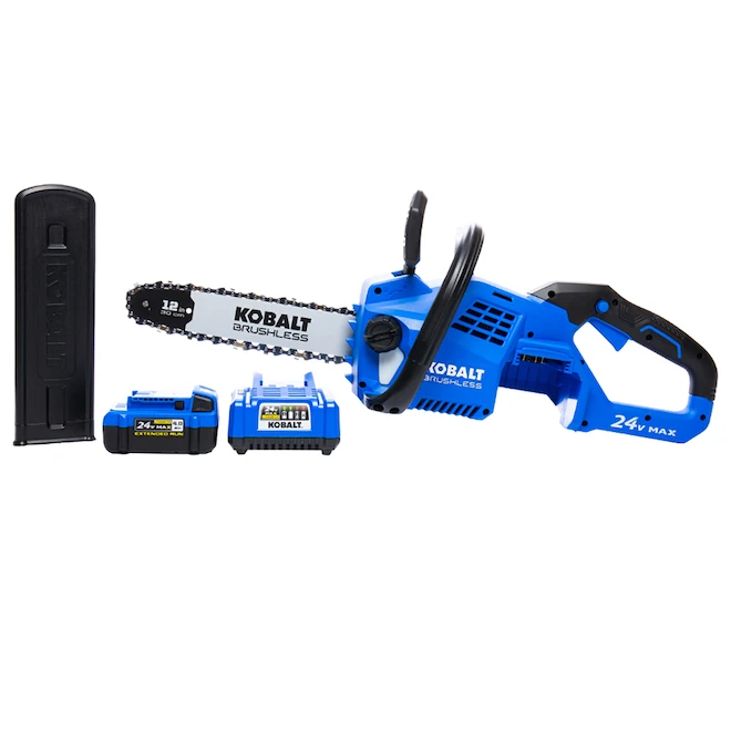 Ensemble De Scie à Chaîne Sans-fil, Kobalt, 24V 12 Po Lithium Ion, 1 Batterie Incluse 2 Ensemble De Scie à Chaîne Sans-fil, Kobalt, 24V 12 Po Lithium Ion, 1 Batterie Incluse – Image 2