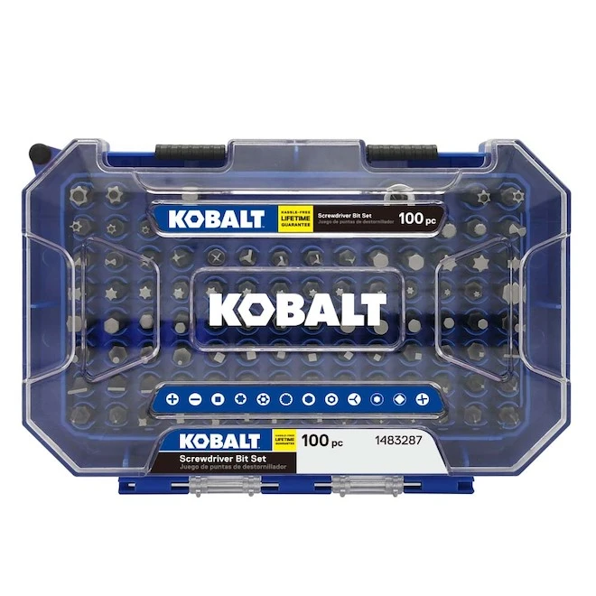Ensemble D'embouts En Acier Pour Tournevis De 100 Pièces Kobalt 1 Ensemble D'embouts En Acier Pour Tournevis De 100 Pièces Kobalt